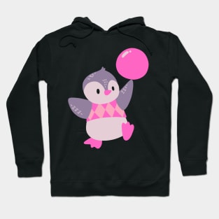 Pink and purple pastel penguin Hoodie